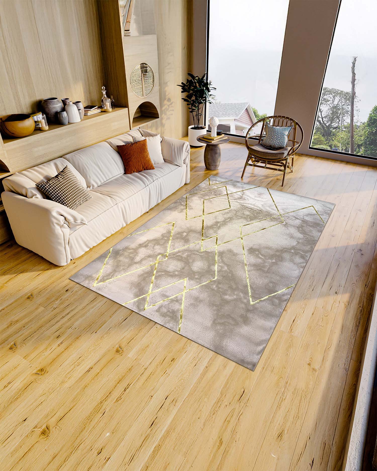 Alfombra Turca Delta 603A Dorado
