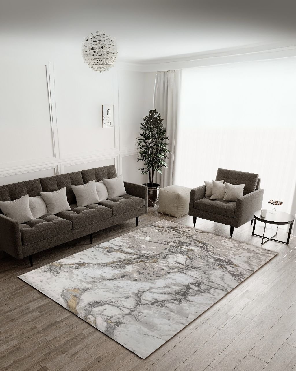 Alfombra Turca loft 796 white