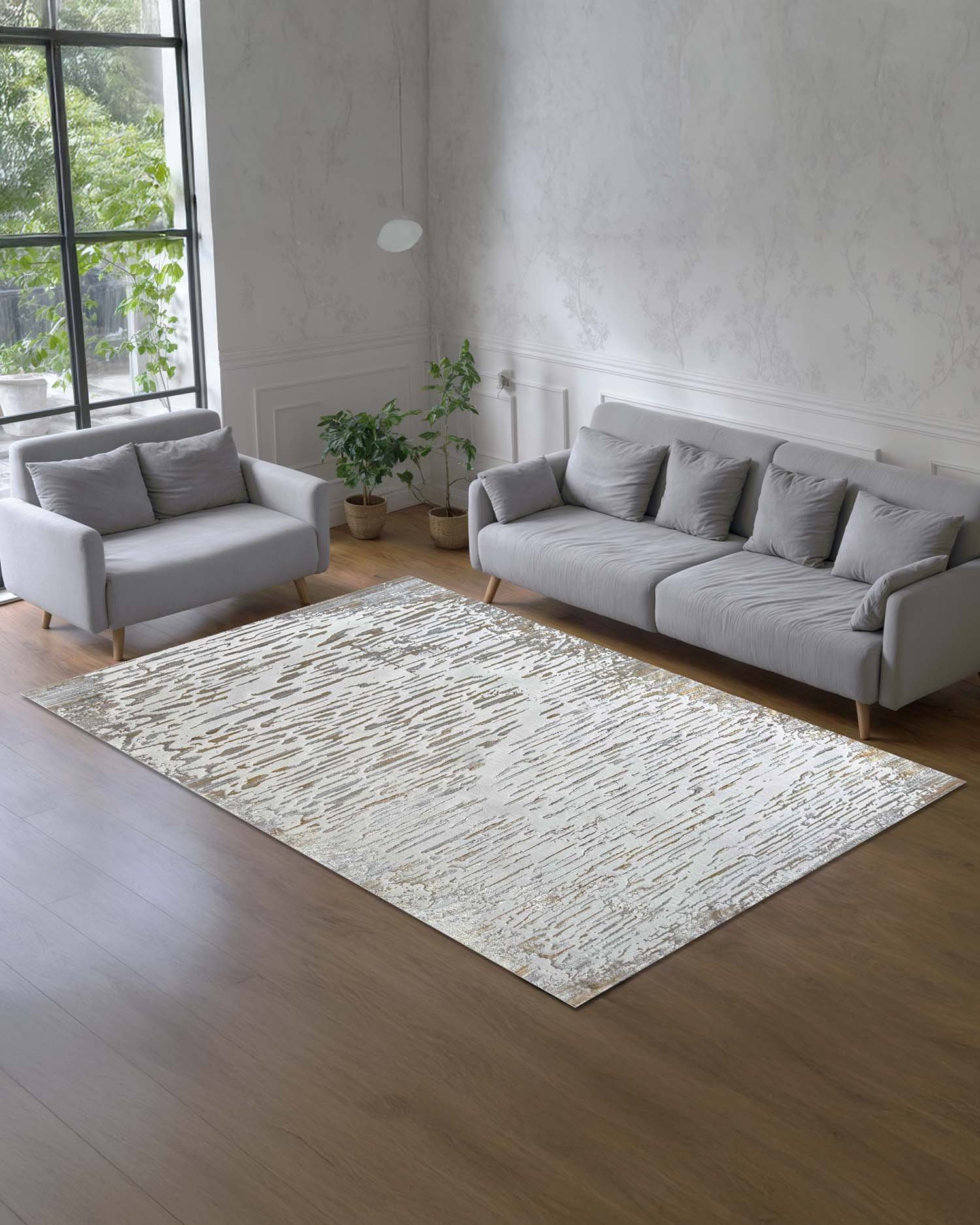 Alfombra Turca Arte 8429 White gold